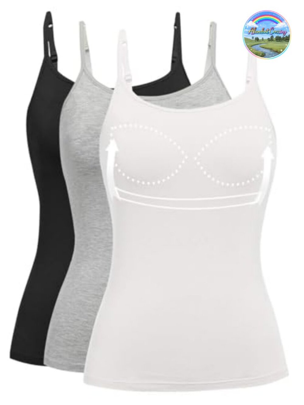 Women's Tank Top Camisole with Built-in Padded Bra Sleeveless Layering Top